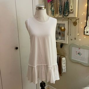 Nations Off White Peplum Tank